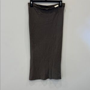 Rick Owens Olive-Brown Maxi Skirt